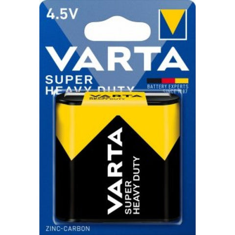 4x Varta Super Heavy Duty 3R12 Zinc-Carbon Battery 4.5V