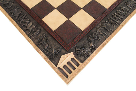 Roman Style Chess Board, Resin 43x43cm, 4.5cm Squares, Italfama Italy