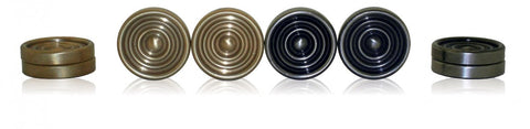 Italfama Brass Checkers Set, Handmade 4.5 cm, 24 Pieces, Made in Italy
