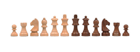 Italfama Acacia Wood Chess Pieces, Classic Handcrafted Weighted, 5cm King, Italy