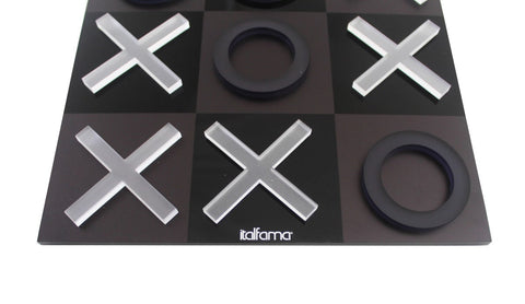 Italfama Acrylic Tic Tac Toe Game, Modern Plexiglass, 24x24 cm, Italy