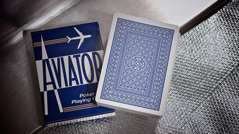Aviator Standard Index Blue Playing Cards Poker Deck Magic Tricks USPCC