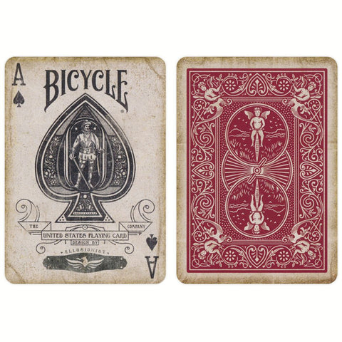 1900 Series Playing Cards Red Bicycle Marked Deck Magic Tricks NEW