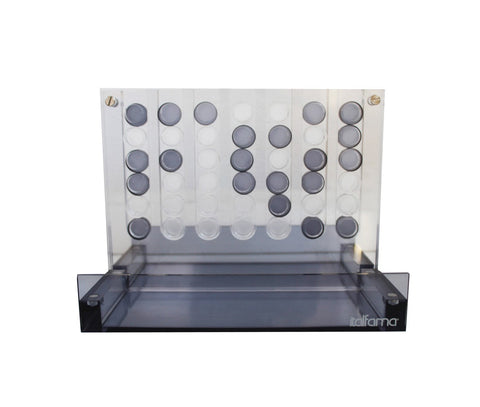 Italfama Acrylic Plexiglass Connect Four Game, Magnetic Closure, 18x14cm