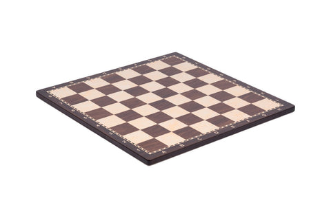 Walnut-Style Wooden Chess Board 40x40cm, 4.5cm Squares, Notation, Italfama