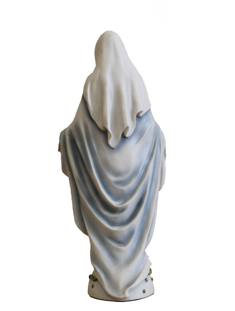 Virgin Mary Statue with Open Arms 20cm Hand-Painted Resin Italfama Italy