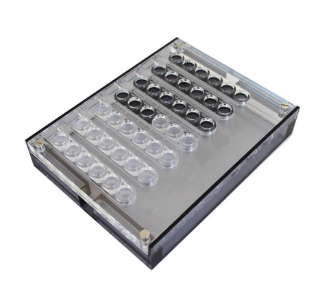 Italfama Acrylic Plexiglass Connect Four Game, Magnetic Closure, 18x14cm
