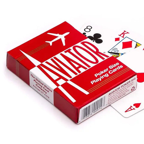 Aviator Standard Index Red Playing Cards Poker Deck Magic Tricks USPCC