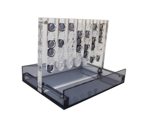 Italfama Acrylic Plexiglass Connect Four Game, Magnetic Closure, 18x14cm