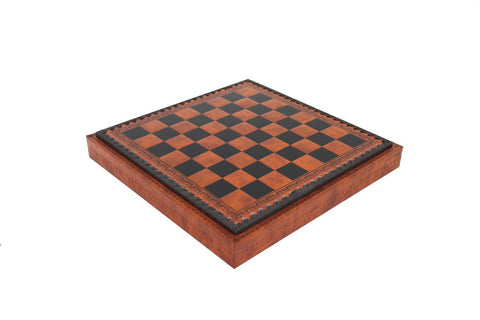 Italfama Faux Leather Chess Board with Storage, 28x28 cm, Made in Italy