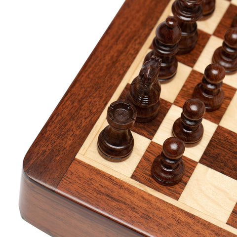 Italfama Magnetic Wooden Chess Set with Drawer, 25cm Board, 5cm King