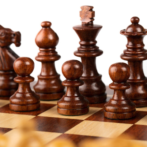 Magnetic Wooden Chess & Checkers Set 25x25cm Travel Board w/ Box – Italfama