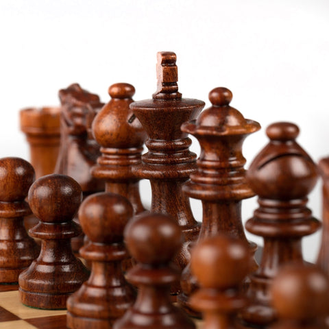 Magnetic Wooden Chess & Checkers Set 25x25cm Travel Board w/ Box – Italfama