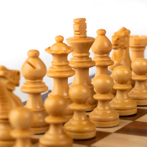 Magnetic Wooden Chess & Checkers Set 25x25cm Travel Board w/ Box – Italfama