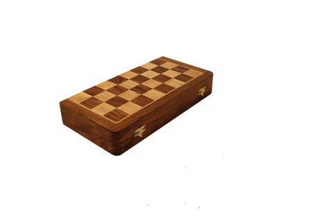 Italfama Magnetic Wooden Chess Set, Folding Board + Checkers, 35x35cm Italy