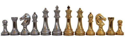 Italfama Metal Chess Pieces Gold/Silver Plated, Classic, King 12cm, Italy