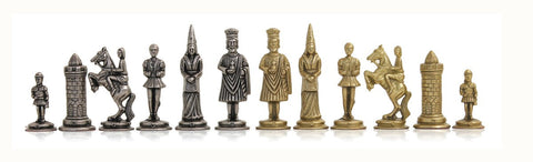 Italfama Camelot Metal Chess Pieces Gold/Silver Plated, King 6.7cm Italy