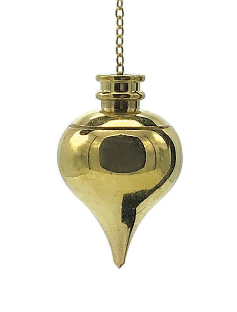 Classic Brass Chamber Pendulum Lo Scarabeo Dowsing Divination Golden Metal NEW