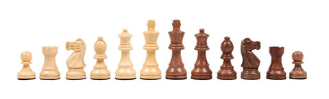 Italfama Weighted Acacia Chess Pieces, Handcrafted, 3" King, Made in Italy