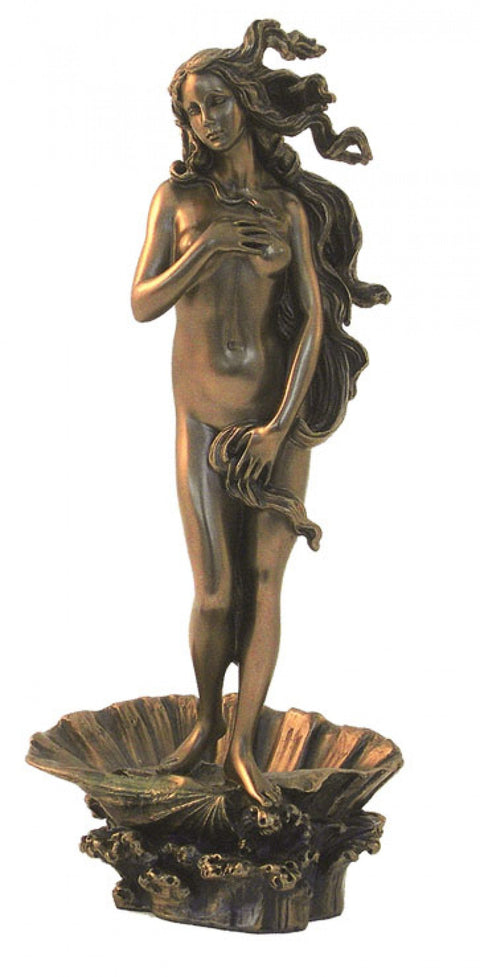 Birth of Venus Statue by Botticelli Bronze Resin 29 cm Made in Italy Italfama