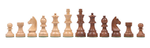 Italfama Acacia Wood Chess Pieces, Weighted, Handcrafted, King 84mm, Italy