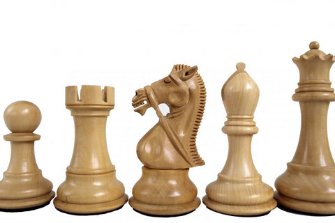 Italfama Mahogany Wood Chess Pieces, Handcrafted Weighted, King 4.1in, Italy