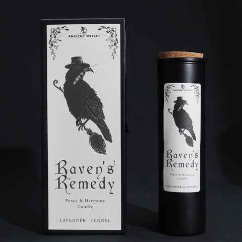 Ancient Witch Raven's Remedy Candle Lavender Fennel Scent 50h Ritual Peace