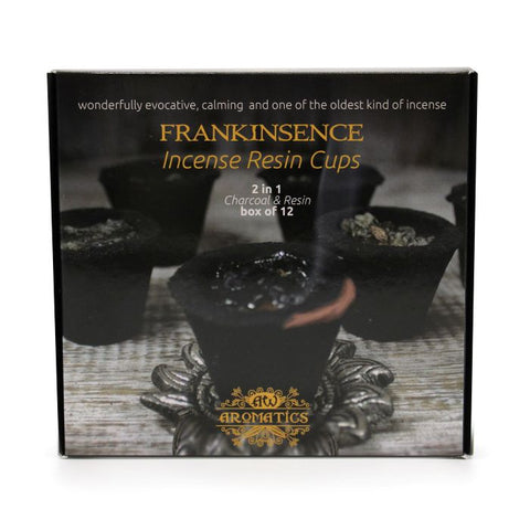 12 Pack Frankincense Resin Incense Smudge Cups – Earthy Herbal Aroma