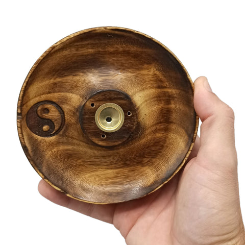 Incense Stick & Cone Burner Disc - Ying & Yang Ancient Wisdom