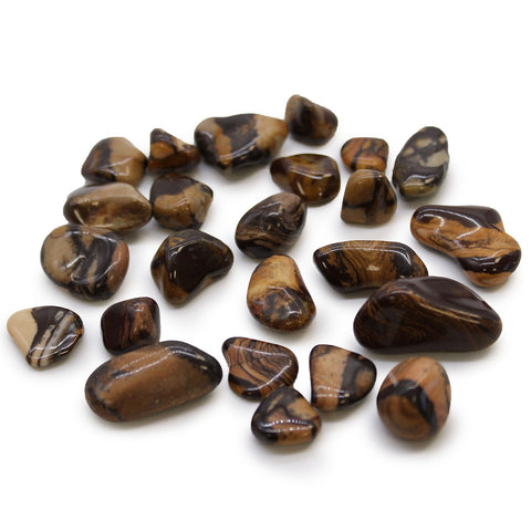 24 Small African Tumble Stones Picture Nguni Gemstone Amulet Ancient Wisdom NEW