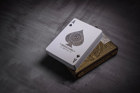 4x Decks Medallions Theory 11 Playing Cards Deck Brown Gold Magic Tricks Sealed