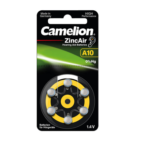 60x Camelion Size 10 Hearing Aid Batteries A10 PR70 PR536 1.4V Zinc Air 6Bl