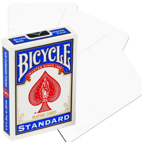 Bicycle No Face No Back Blank All White Magic Tricks Cards Deck USpcc NEW