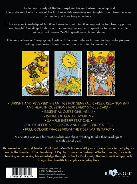 Advanced Tarot Book Blue Angel By Paul Fenton-Smith Guide To Tarot Reading NEW