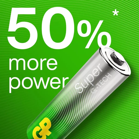 5 Gp Super Alkaline Aa Batteries G-Tech Lr6 1.5V No Mercury 5Bl Pack Exp 2034