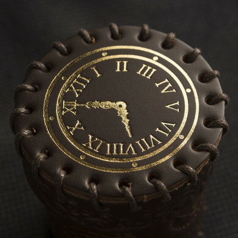 Steampunk Leather Dice Cup Brown And Gold Roleplaying Q-Workshop Rpg Dnd NEW