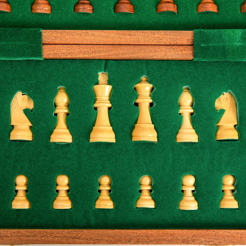 Italfama Magnetic Travel Wooden Chess Set, Folding Board 30x30cm, King 5.5cm