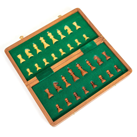 Italfama Magnetic Travel Wooden Chess Set, Folding Board 30x30cm, King 5.5cm