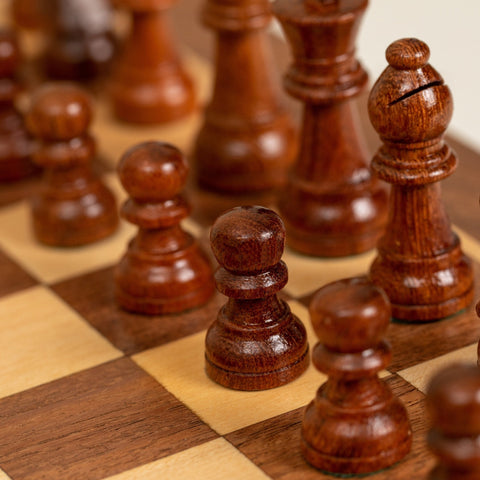 Italfama Magnetic Travel Wooden Chess Set, Folding Board 30x30cm, King 5.5cm