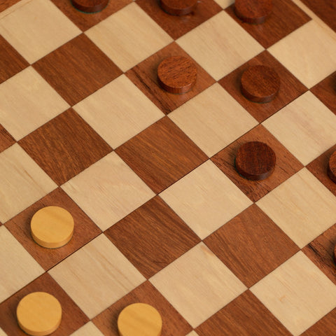Italfama Magnetic Wooden Chess Set 30x30cm with Checkers, Folding Board, Travel
