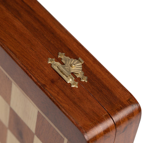 Italfama Magnetic Wooden Chess Set 30x30cm with Checkers, Folding Board, Travel