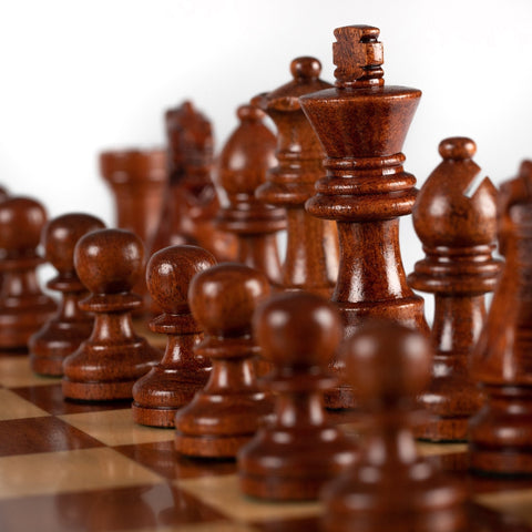 Italfama Magnetic Wooden Chess Set 12in Board, Storage, King 2.4in, Italy