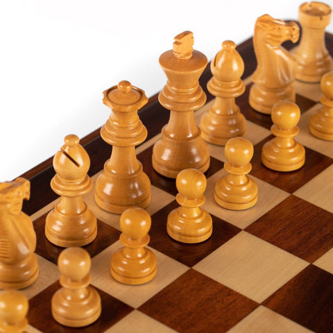 Italfama Magnetic Wooden Chess Set 12in Board, Storage, King 2.4in, Italy