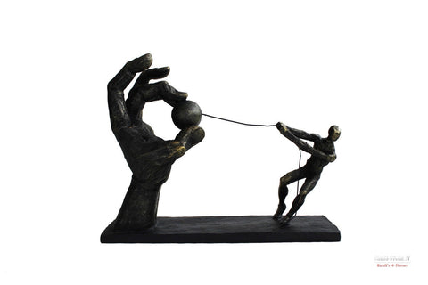Italian Resin Bronze-Finish Art Sculpture, 34x10x27cm, Italfama