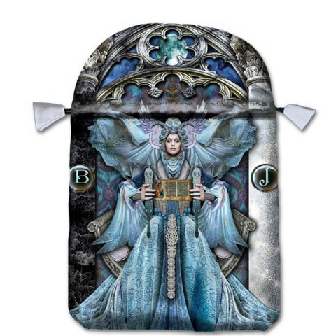 Illuminati Tarot Satin Bag Light Blue Printed Cards Lo Scarabeo 160X225 Mm NEW