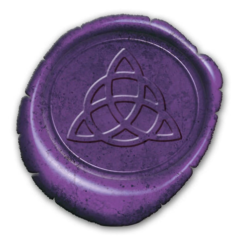 Wicca Seal Set Lo Scarabeo - Metal Wax Stamp Purple Natural Wax for Rituals Letters