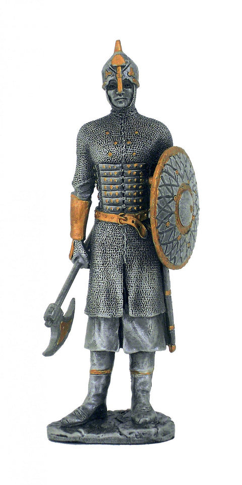 Italfama Prussian Warrior Pewter Figurine, Hand-Painted, 11cm, Made in Italy