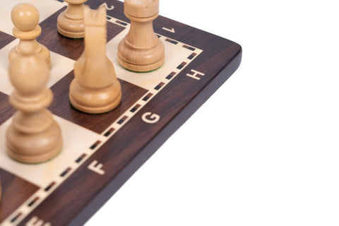 Italfama Handcrafted Wood Chess Set, 40cm Notated Board, 3in King, Italy