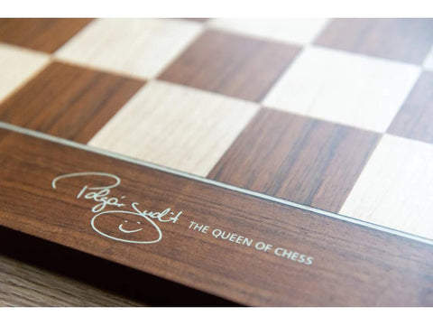Chess Board Only: Judit Polgar Deluxe Wooden Chess Board by DGT