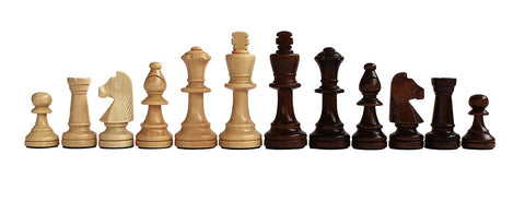 Handcrafted Wooden Chess Pieces Set with Walnut Box, King 9cm, Italfama Italy
